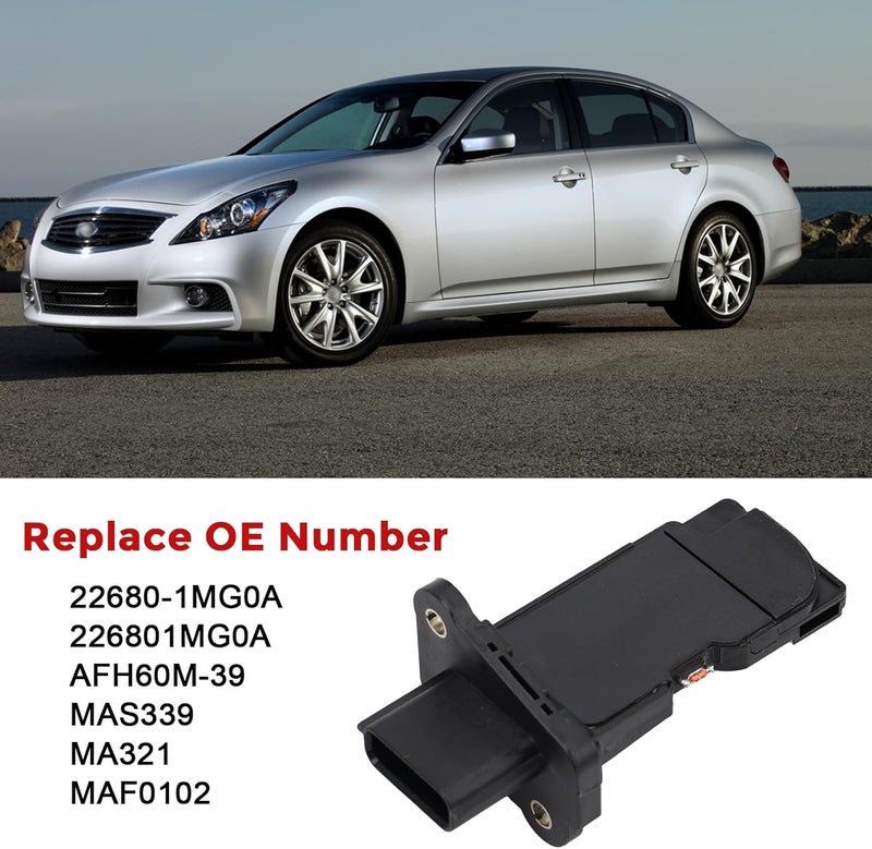 RLP حساس تدفق الهواء الشامل MAF متوافق مع نيسان ألتيما سنترا باثفايندر إنفينيتي M35h Q50 Q70 QX60 1.8L 2.5L 3.5L بديل ل 22680-1MG0A MAF0102 - Image 2